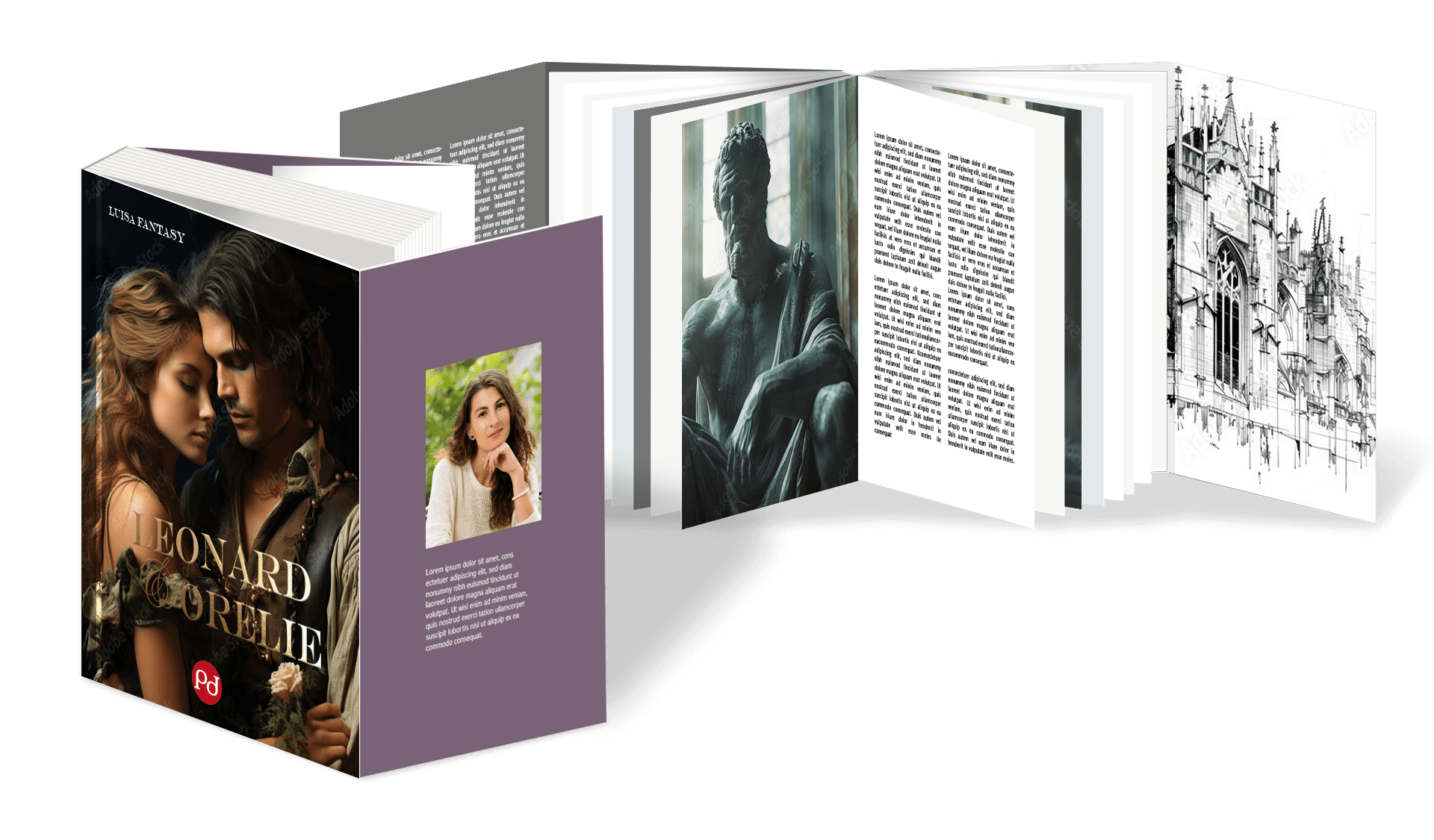 Broschüren mit 8-seitigem Umschlag mit Klebebindung oder Fadenheftung