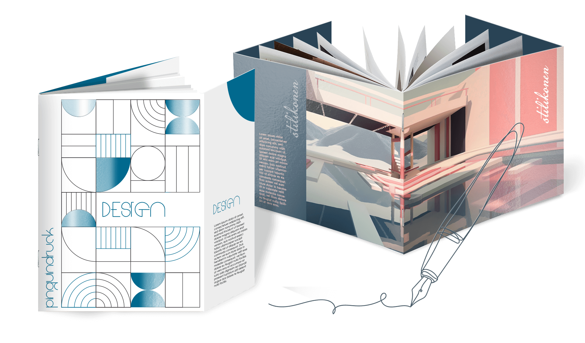 Broschüren auf Natur- und Designpapier mit 8-seitigem Umschlag drucken