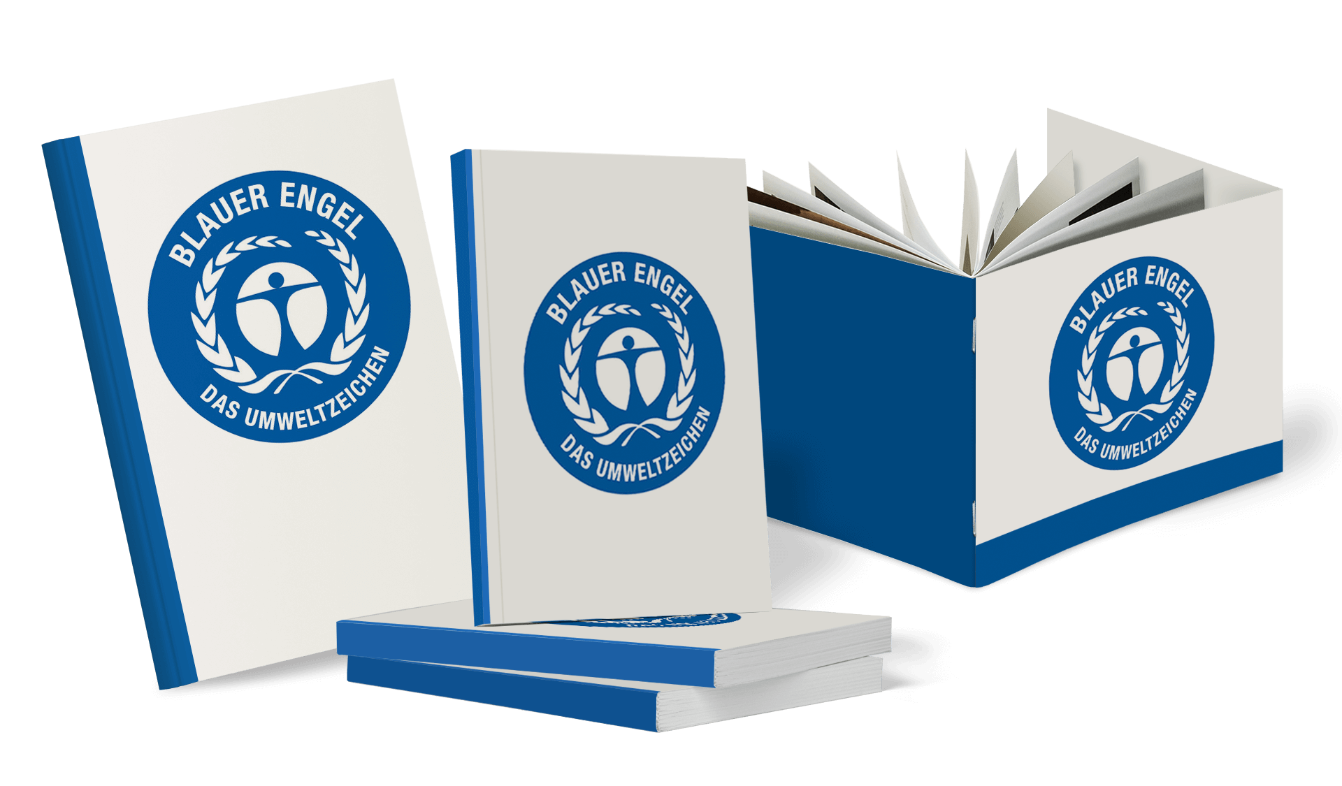 Druckprodukte mit dem Blauem Engel