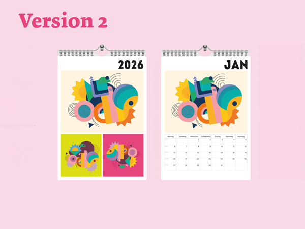 Wandkalender Vorlage 2026 Version 2
