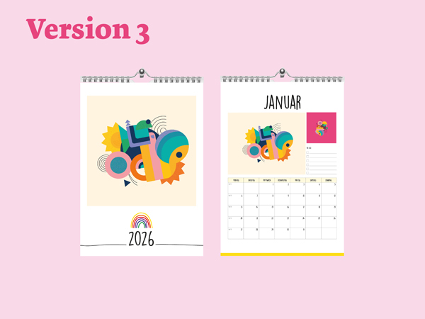 Wandkalender Vorlage 2026 Version 3