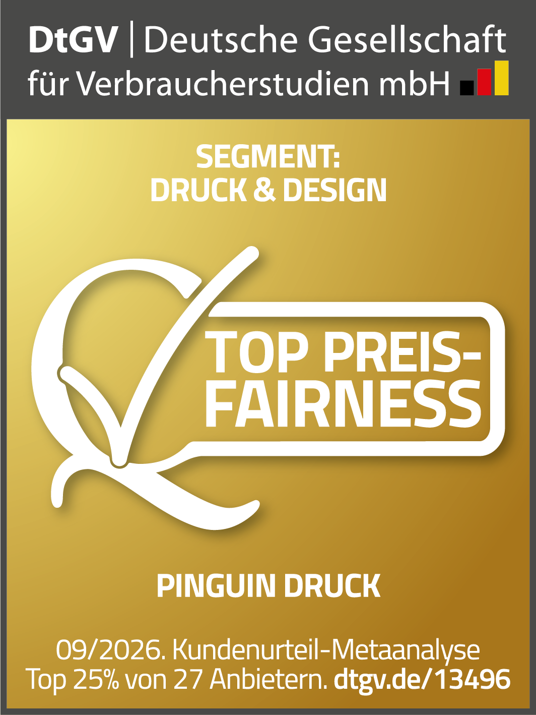 Top Preis in Fairness (Segment: Druck & Design)